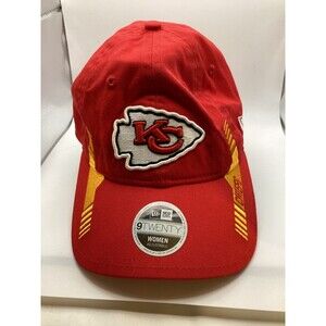 KANSAS CITY CHIEFS HAT AUTHENTIC NFL FOOTBALL ADJUSTABLE RED CAP NEW Womens